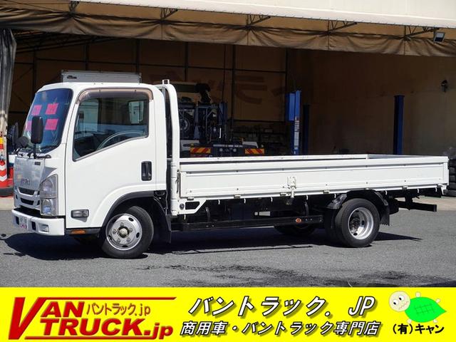 中古車 バス・トラック ホワイト 白色 2WD 軽油 NLR85AR 14086 標準ロング　平ボディ　2トン　三方開　床鉄板　左電格ミラー　ETC　ナビ