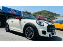 中古車 オープンカー ホワイト 白色 2WD ガソリン WHJCW Yoursソフトトップ／ピアノブラックエクステリア ユニオンジャックテール／REMUSマフラー／純正ナビ＆Bカメラ