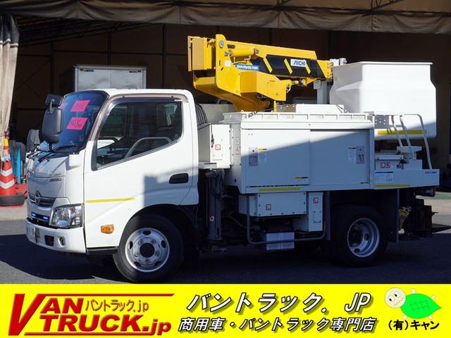 中古車 バス・トラック ホワイト 白色 4WD 軽油 XZU675M 13894 4WD　高所作業車　アイチSE08C　地上高8m　FRPバケット