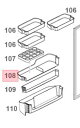 Panasonic パナソニック冷蔵庫用 ドア棚(冷蔵室)部品コード:CNRAD-349460(画像:108番のみ)
