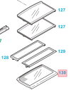 Panasonic　パナソニック冷蔵庫用　仕切棚(冷蔵室)部品コード：CNRAH-206980（画像：130番のみ ）