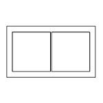 【メール便対応可能】Panasonic　パナソニックコスモシリーズワイド21 スイッチプレート(2連接穴＋2連接穴用)(利休色)スクエア部品コード：WT8124G【定】