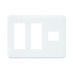 【メール便対応可能】Panasonic　パナソニックコスモシリーズワイド21　コンセントプレート(7コ用)(ホワイト)ラウンド部品コード：WTF7007W【定】