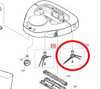 【メール便対応可能】RULO　ルーロ　掃除機用サイドブラシ(R)右用　ネジ付　部品番号：AVV93T-NF0K　【宅コ】【定】