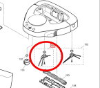 【2点までメール便対応可能】パナソニック　Panasonic　AMV87T-JS0V　RULO　ルーロ　掃除機用サイドブラシ(L)左用　ネジ付　部品番号：AVV92T-NF0K　【宅コ】