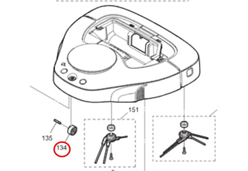 【2点までメール便対応可能】パナソニック Panasonic RULO ルーロ 掃除機用キャスターU 部品番号:AVV95C-PB0V 《図:134のみ》【宅コ】 【2点までメール便対応可能】パナソニック Panasonic RULO ルーロ 掃除機用キャスターU 部品番号:AVV95C-PB0V 《図:134のみ》【宅コ】