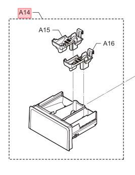 Panasonic　パナソニック洗濯機用　洗剤入れB部品コード：AXW2151A24T0