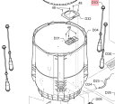 Panasonic パナソニック洗濯乾燥機用 防振吊棒AXW340Z-3LN0 4本セット（画像：D03 4本セット）