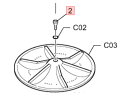 【メール便対応可能】　Panasonic　パナソニック洗濯機　パルセーター用特殊小ネジ　1本　部品コ ...