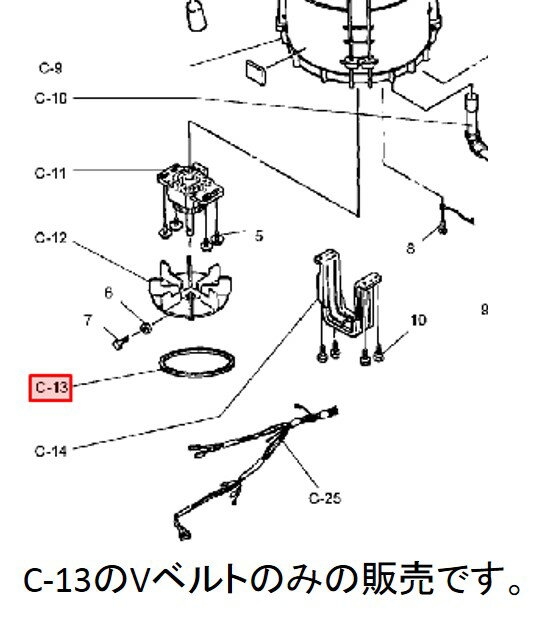 ナショナル　National　　　Panasonic　パナソニック全自動洗濯機用Vベルト　AXW412-2025ナショナル