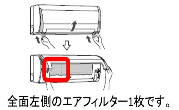 TOSHIBA　東芝　エアコン用　エアフィルター　前面左用部品コード：43080513　対応機種：RAS-225JR　1枚入り　左用