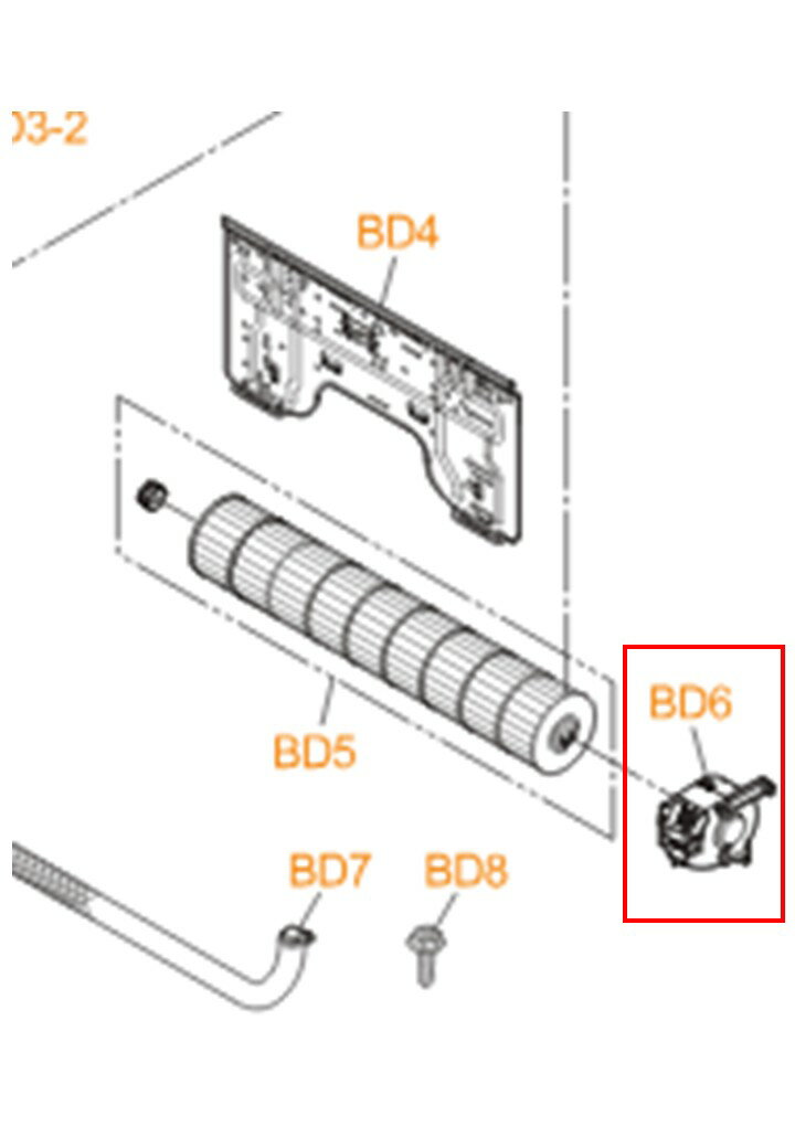Panasonic　パナソニック　エアコン用　室内モーター部品コード：ACRD90C00650　《図：BD6》