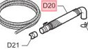 Panasonic パナソニック 洗濯機 外部排水ホース部品コード:AXW2EZ8AY0(画像:D20,D21)