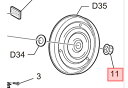 【メール便対応可能】 Panasonic パナソニック洗濯乾燥機用 特殊六角ナット《図:11》部品コード:XNHAXW2001