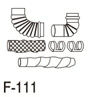 ☆CORONA☆コロナ☆FF式石油暖房機用　延長エルボセット部品コード：F-111