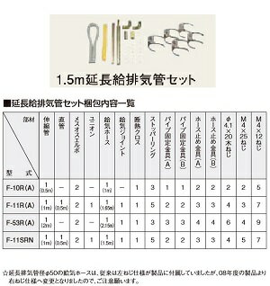 ☆CORONA☆コロナ☆FF式石油暖房機用　1.5m延長給排気管セット部品コード：F-11R-A→F-11R-Bへ変更です。