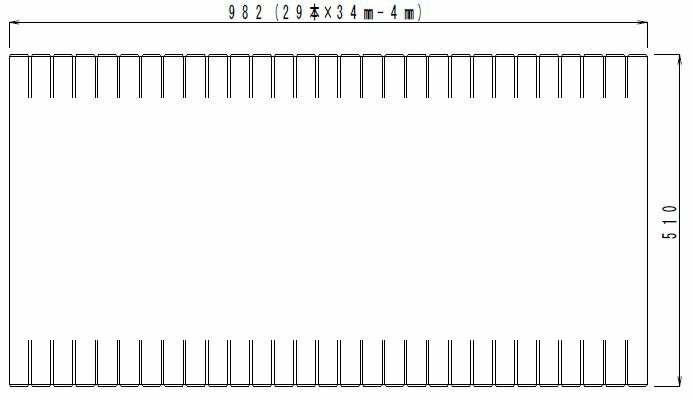 「サイズ」982mm×510mm（リブ数29本） ※キャンセル・返品不可商品 受注生産商品の為、お届けまでに1ヶ月以上かかる場合がございます。