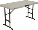 送料無料 ライフタイム ポータブル テーブル 4人掛け/折り畳み式 幅122×奥行き61cm×高さ約61cm LIFETIME 4ft 折り畳み机 (高さ調節可...