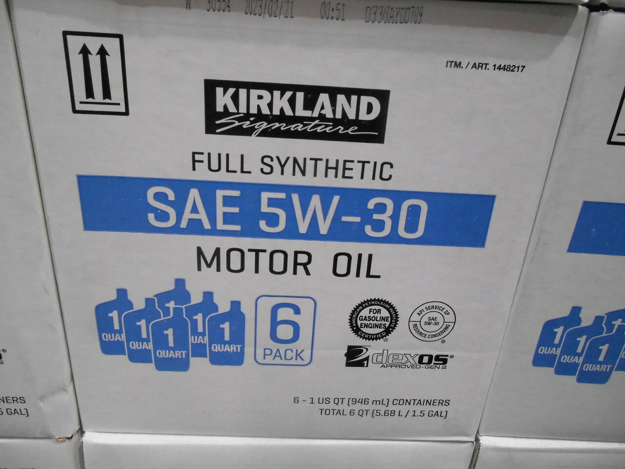 楽天ユースフルライフストア送料無料 カークランド エンジンオイル 5.7L（0.95L×6） SAE 5W-30 完全合成 モーターオイル 大容量 お得