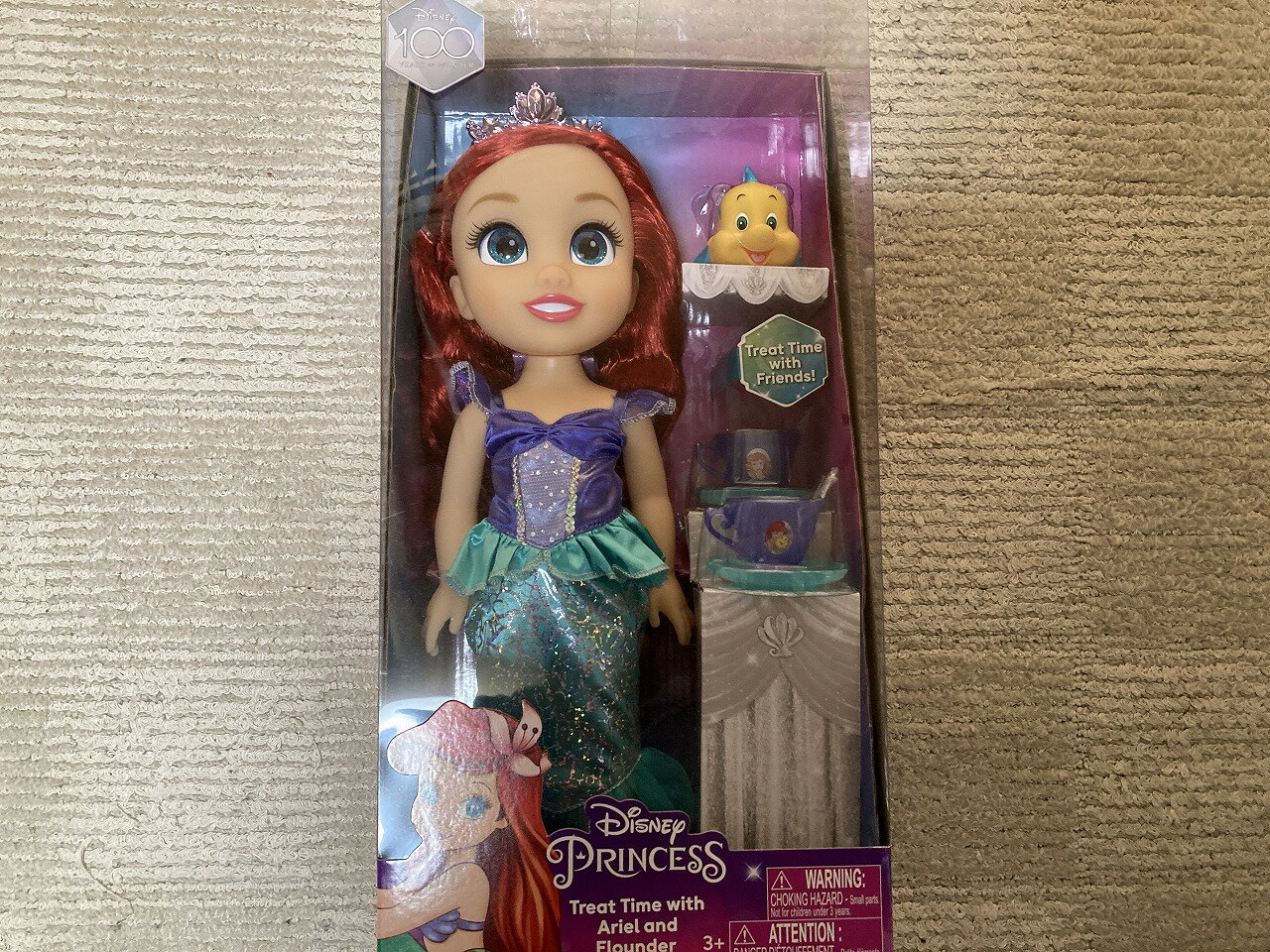 送料無料 ディズニー人形 トドラードール アリエル Princess Treat time with Ariel and Flounder DISNEY 2023年 モデル プリンセス 1