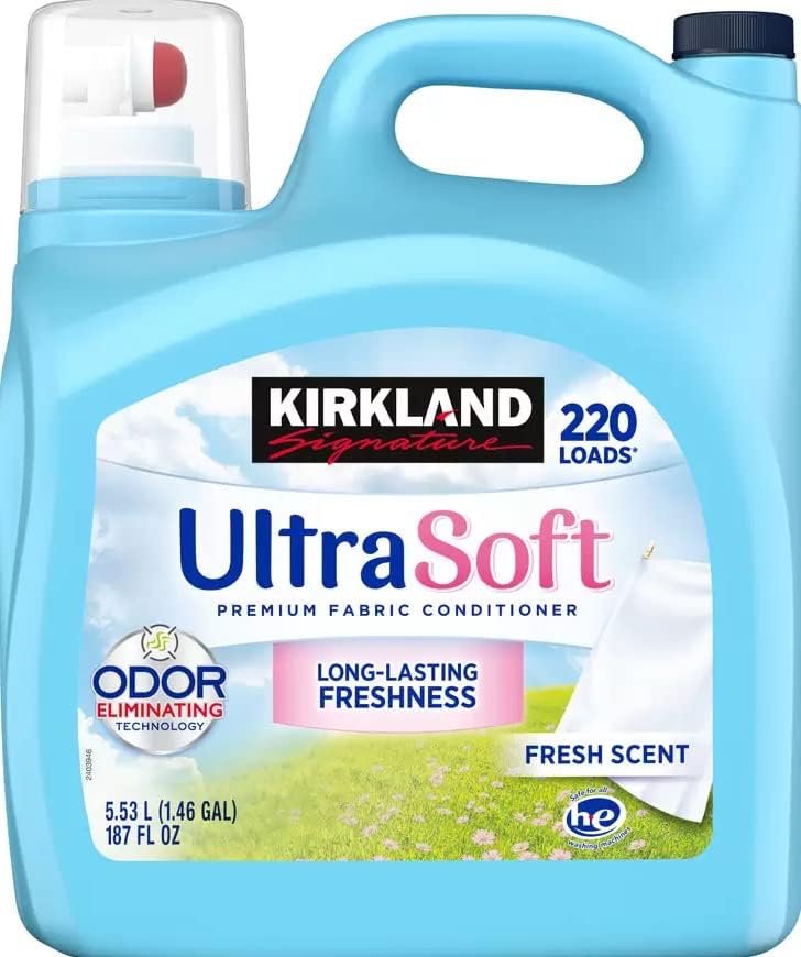送料無料 カークランド 衣料用柔軟剤 ウルトラソフト 5.53L 220回 Kirkland Signature Fabric Softener 5.5L 220Loads 柔軟剤のサムネイル