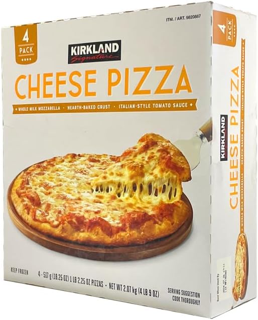 送料無料 カークランド チーズ ピザ 517g×4個入り 冷凍