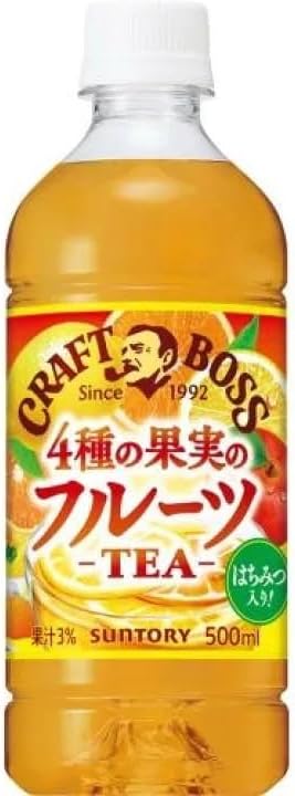 送料無料 サントリー クラフトボス 4種の果実のフルーツティー 500ml×24本