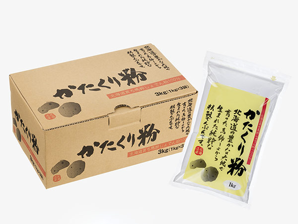 送料無料 全農食品 片栗粉 3kg×2箱 中の袋はジッパー付きなので保管しやすい！ 全農食品 片栗粉 3kg×2箱北海道産の馬鈴薯でん粉100％の片栗粉。フライをはじめとした揚げものやあんかけなどに便利です。中の袋にジッパーがついているので、半分を保存容器に入れて保管し、日常的に使う分は袋のまま保存します。1kgの袋が6袋となります。品名 片栗粉内容量 6kg 5