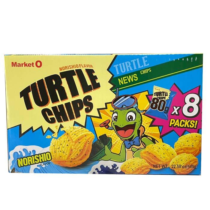 タートルチップス のりしお味 80g×8袋入 スナック Market O TURTLE CHIPSのサムネイル