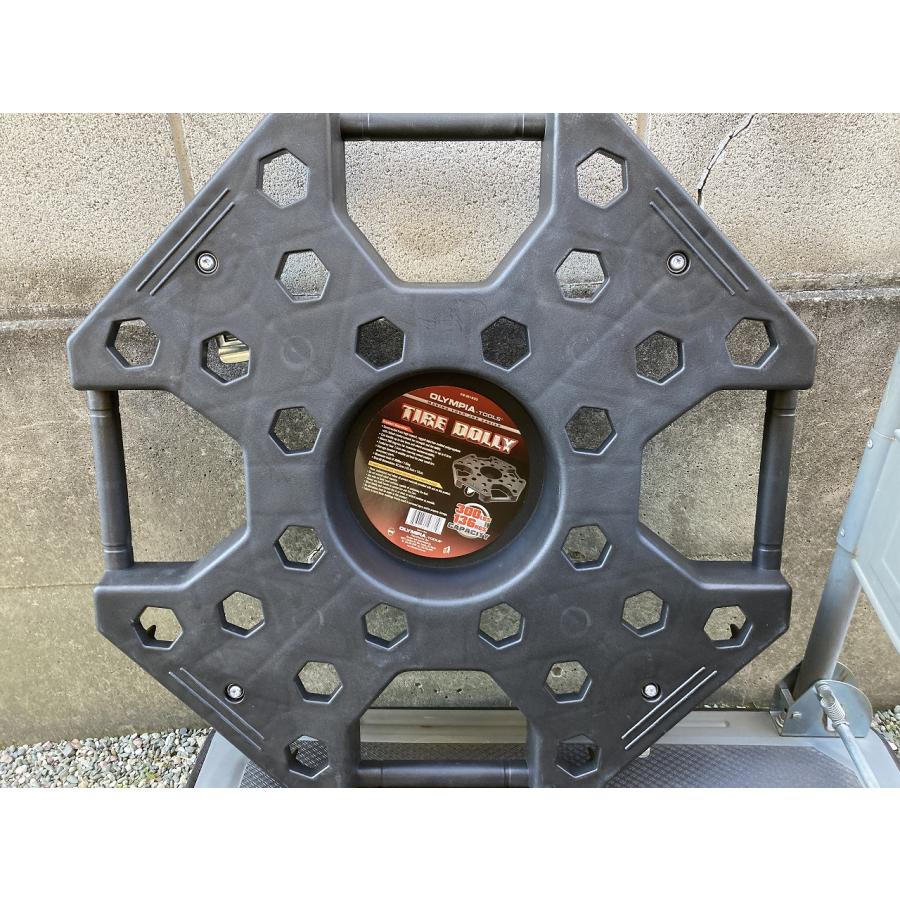 オリンピア タイヤドーリー ブラック 耐荷重: 136kg 夏 冬 タイヤ 保管 交換 コストコ