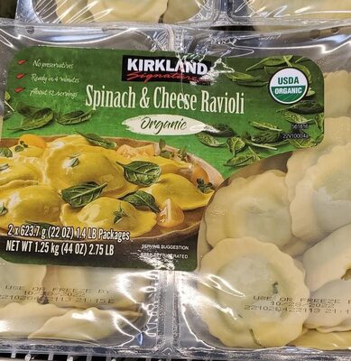 カークランド ほうれん草とモッツァレラチーズのラビオリ 冷蔵 1.59kg クリームチーズ 軽食 おやつ ランチ パーティー シーズニング パスタプリマ Pasta Prima