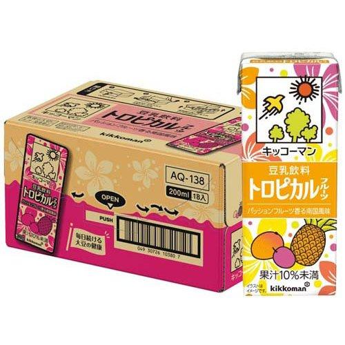 キッコーマン 豆乳飲料 トロピカルフルーツ 200ml×18本 コストコ