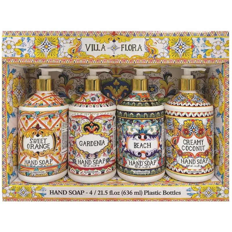 Villa Flora ヴィラフローラ ハンドソープ 4種 636ml 4本 セット 64057 容量 おしゃれ かわいい 誕生日 プレゼント 贈り物 ギフト