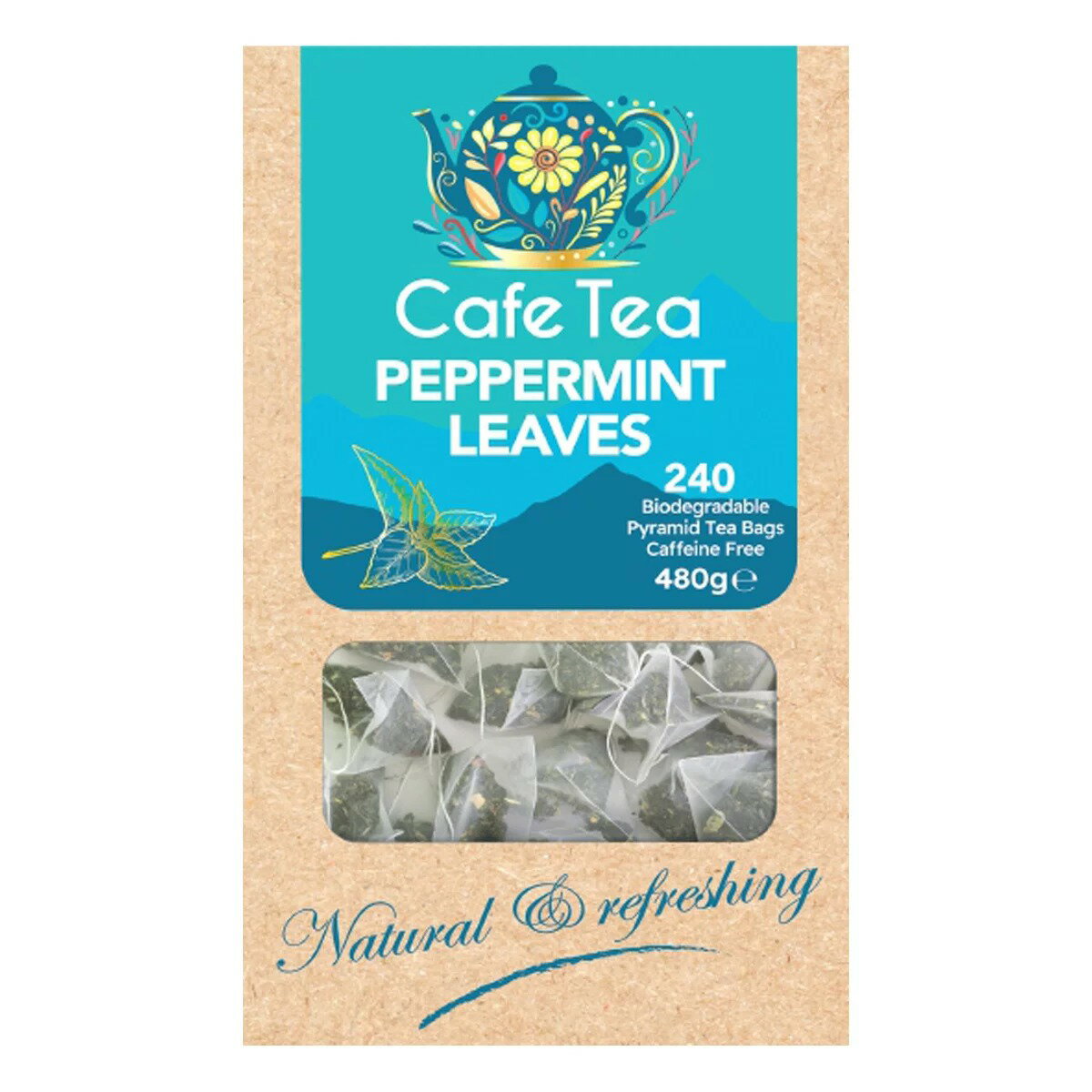 Cafe Tea 100％ ペパーミントティーバッグ 240包 コストコ 大容量お茶会 お話会 女子会