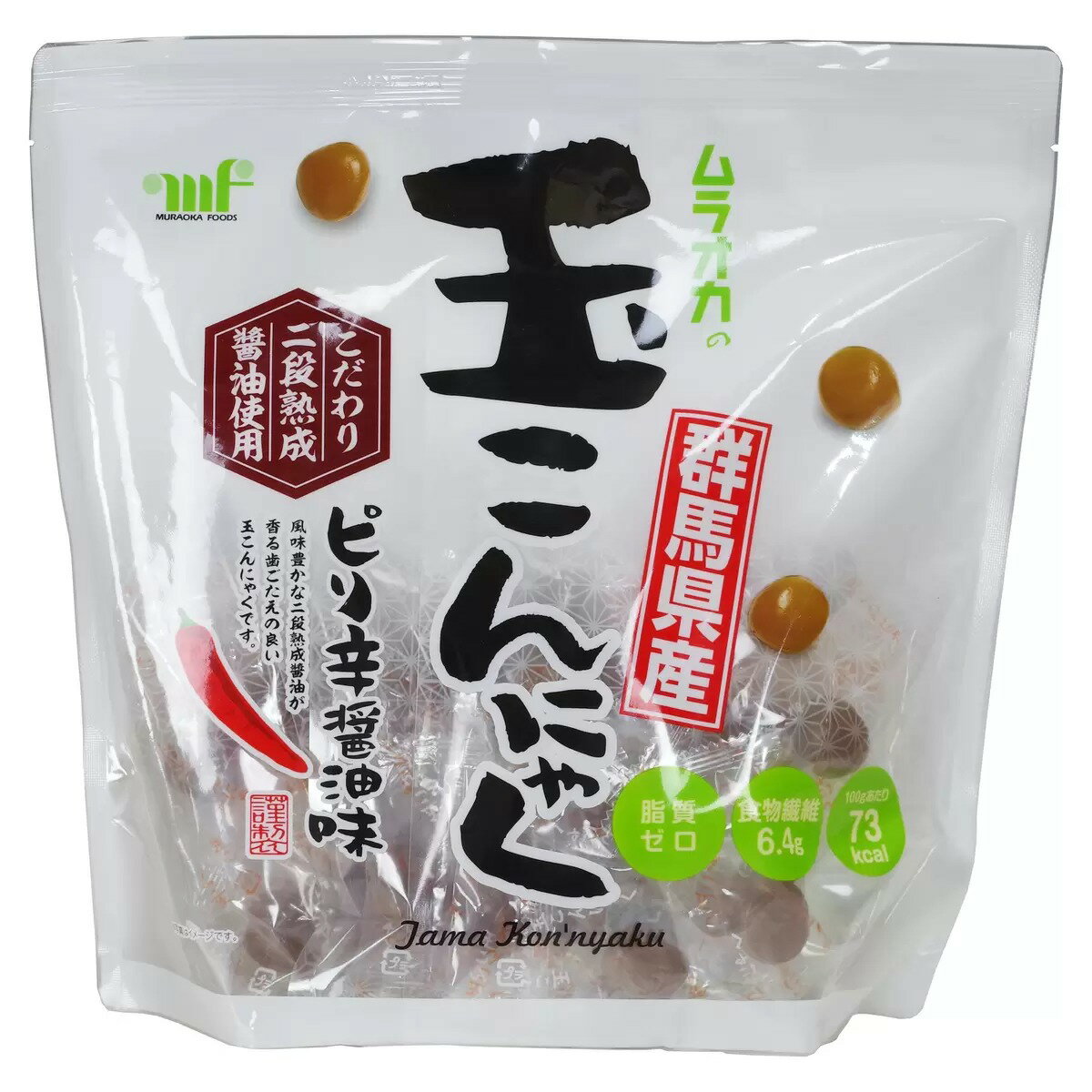 村岡食品 玉こんにゃく ピリ辛醤油味 350g 個包装 ムラオカ