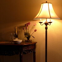 ランプライトフロアランプフロアスタンドライトアンティーク調LEDインテリア照明照明器具間接照明シェードスウィングおしゃれクラシックリビングデスクベッド寝室勉強部屋子供部屋読書フロアランプ581-6WY