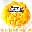 アイスケーキ マンゴーアイスケーキ7号 送料込み 誕生日ケーキ マンゴーケーキ バースデー パーティー トロピカル 夏 人気スイーツ マンゴースイーツ メッセージ プレート