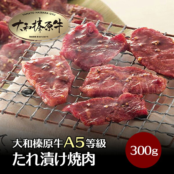 牛肉 焼肉用 肉 大和榛原牛 たれ漬け 300g（150g×2パック） 送料無料 黒毛和牛 焼肉 A5 焼き肉 ヤキニク やきにく たれ漬け タレ漬け 冷凍便