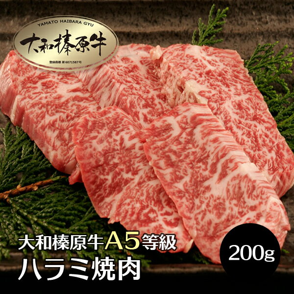 牛肉 焼肉用 肉 大和榛原牛 特上 ハラミ 焼肉 200g単位 はらみ ハラミ 牛肉 黒毛和牛 焼肉 A5 焼き肉 ..