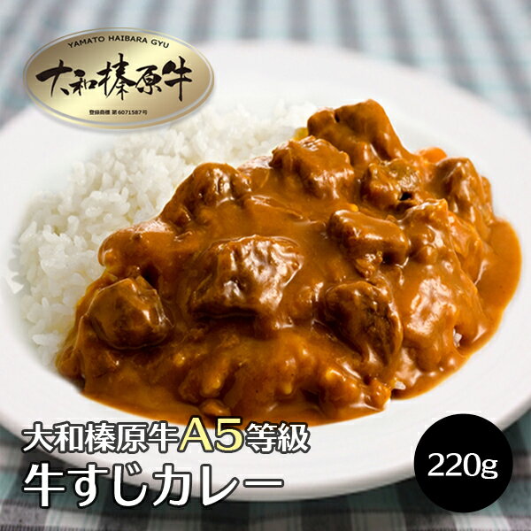 大和榛原牛の 牛すじ カレー 220g 大和榛原牛 黒毛和牛 A5 すじ肉 スジ RCP 冷凍便