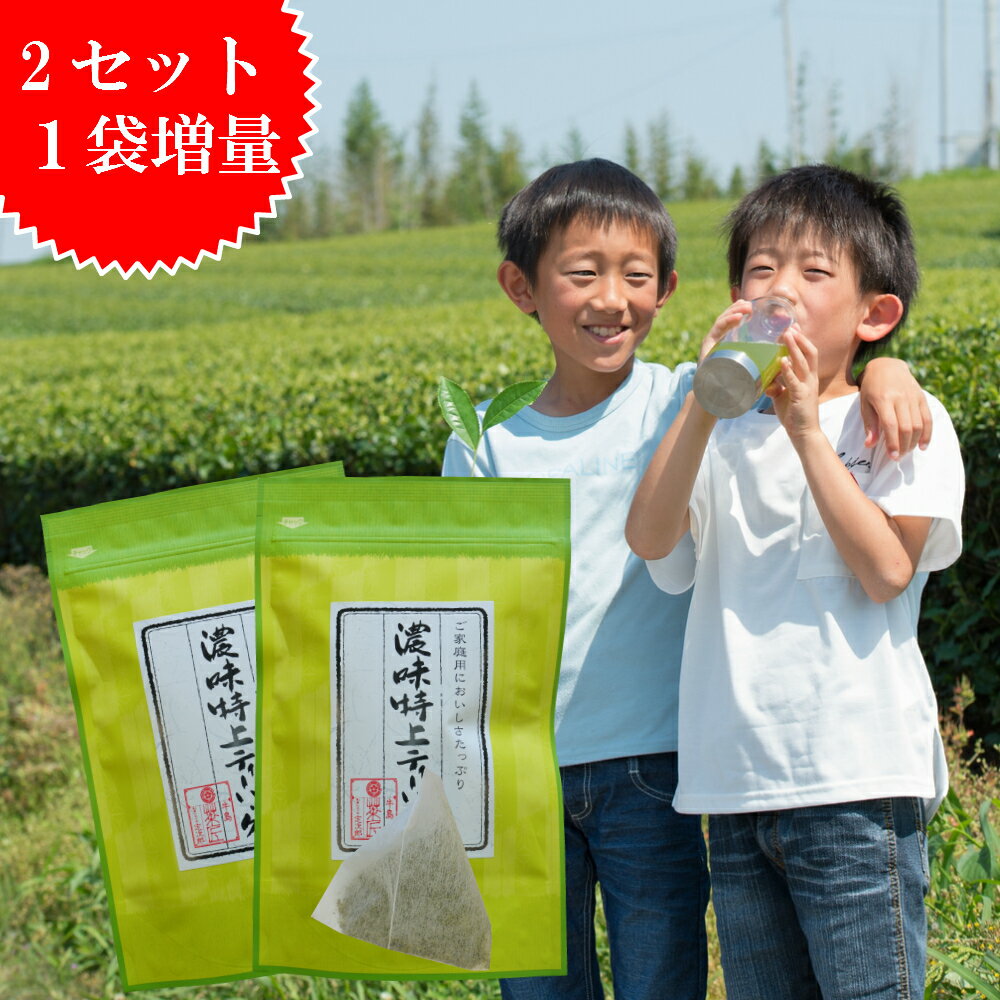 【2セットご購入で1袋増量】緑茶 ティーバッグ 日本茶 水出し茶 濃味特上ティーパック 15個入×2袋 ティーパック お茶 八女茶 粉茶 ホット アイス 送料無料 水だし茶 店頭受取対応商品 食品 グルメ 常温保存