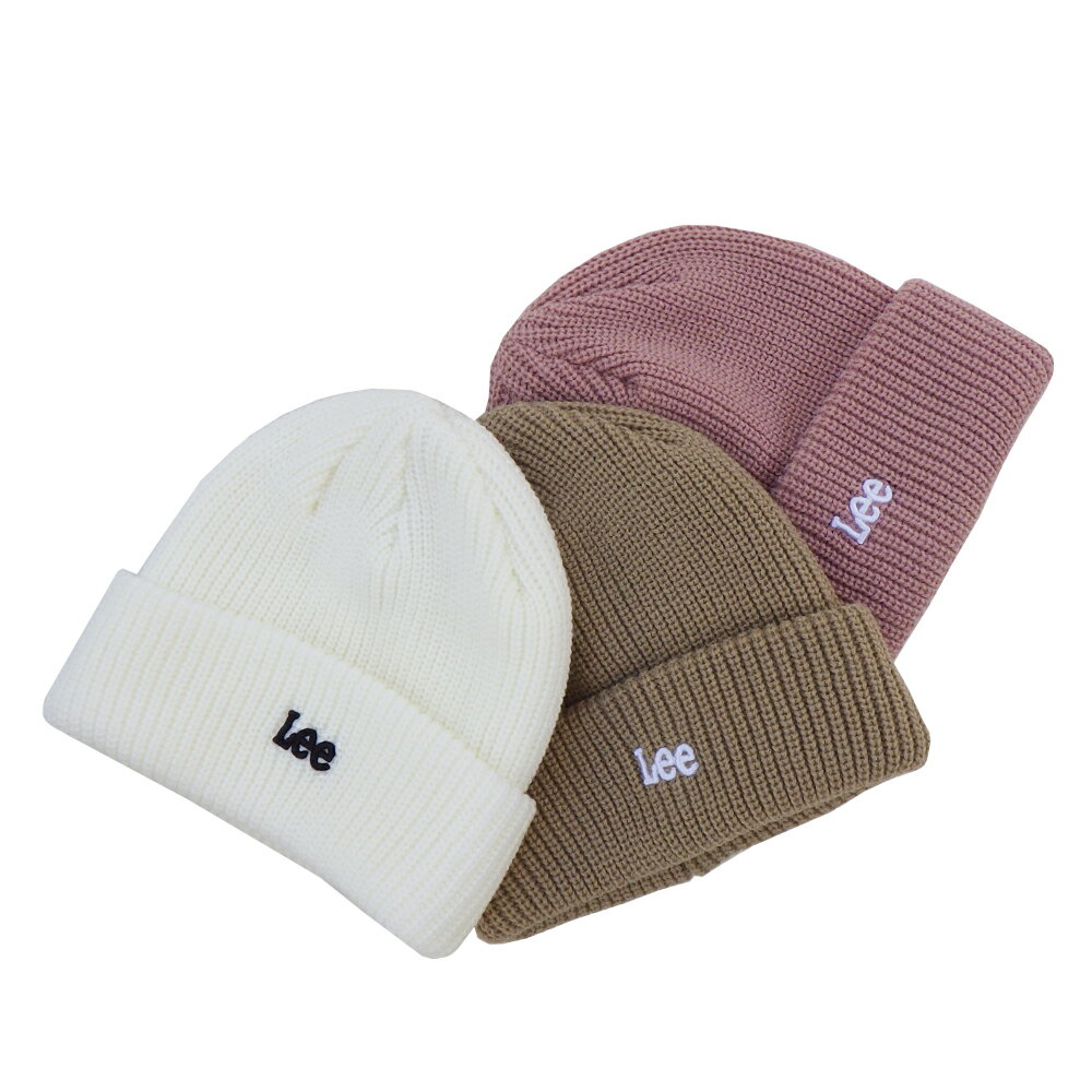 秋・冬 帽子 ニット帽 3Dエンブレム ワッチ Lee リー フリーサイズ 128-776501