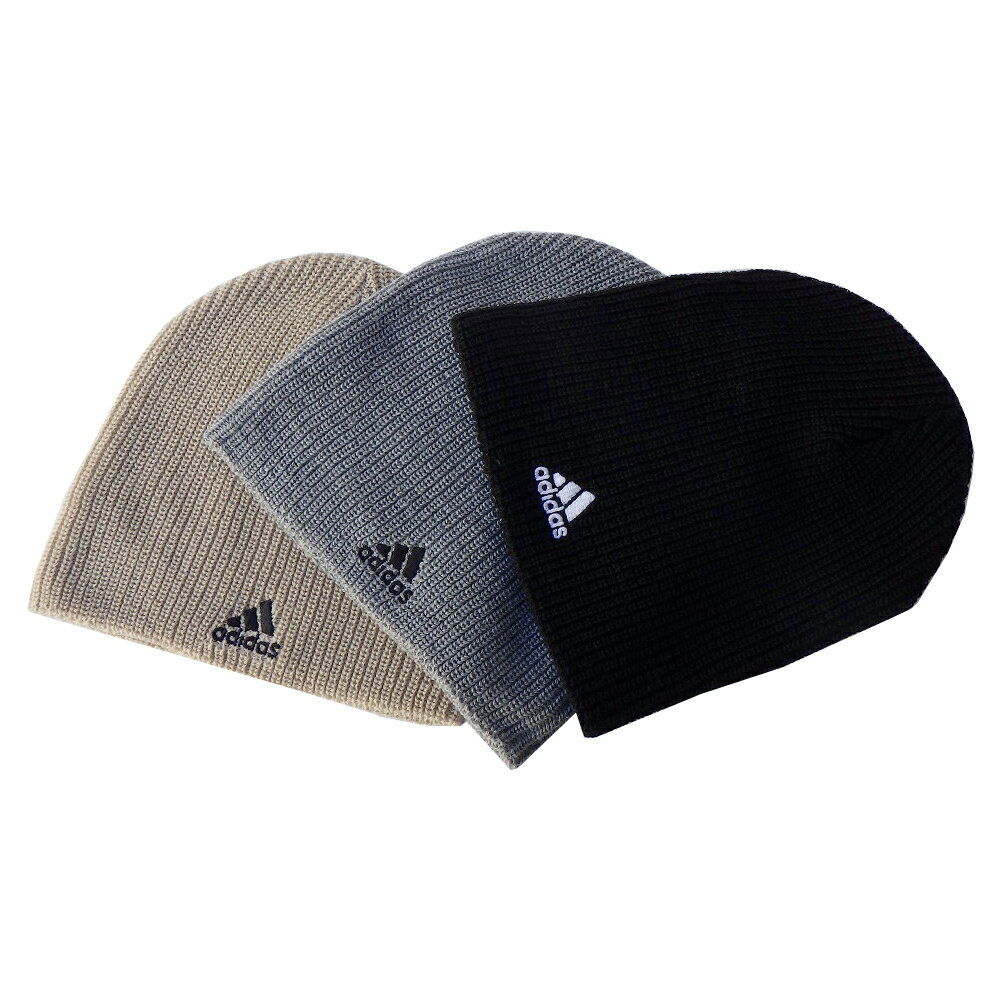 秋・冬 帽子 ニット帽 ビーニー adidas アディダス フリーサイズ 234-011004