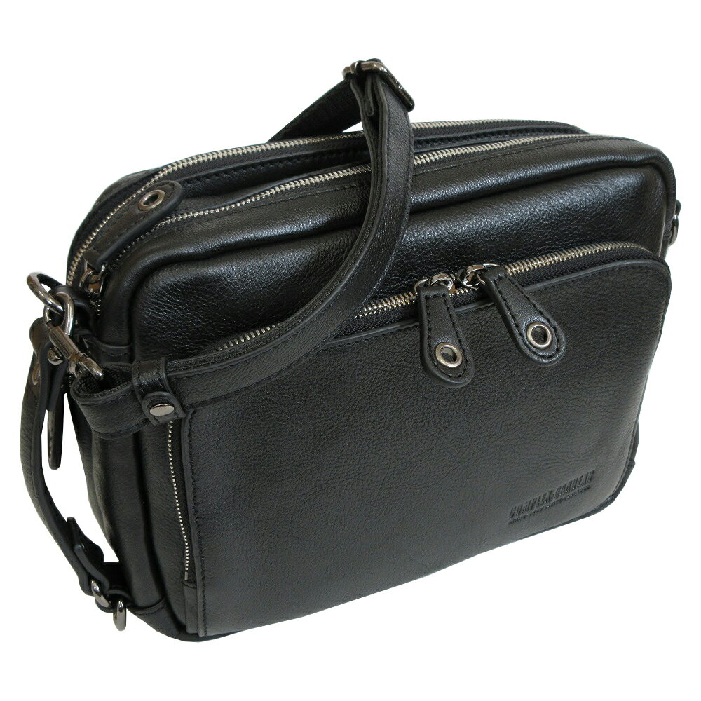 青木鞄 COMPLEX GARDENS コンプレックスガーデンズ 伎芸(ギゲイ) 4762 ブラック メンズ 2ルーム 2WAYショルダーバッグ(大) セカンドバッグ