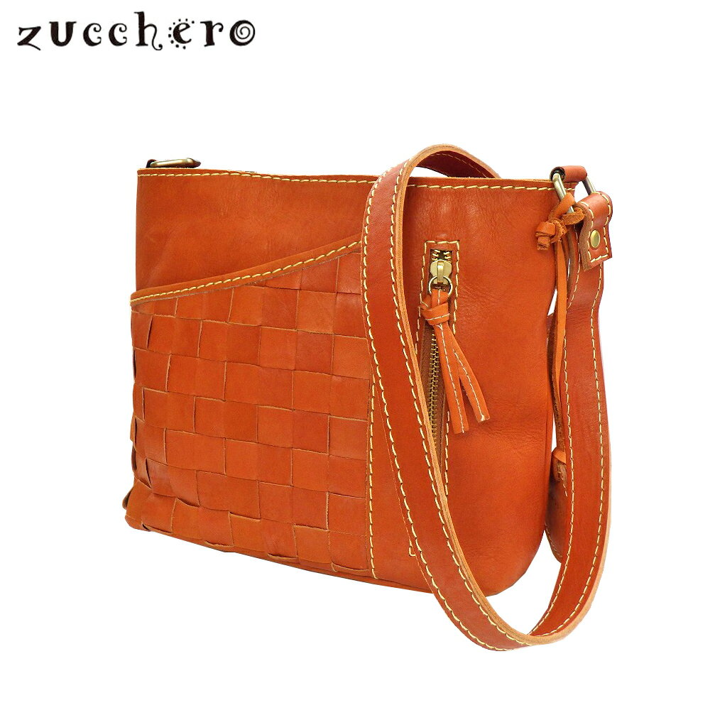 樂天商城 - Zucchero ズッケロ 牛革 メッシュコンビ レディース ショルダーバッグ 49800