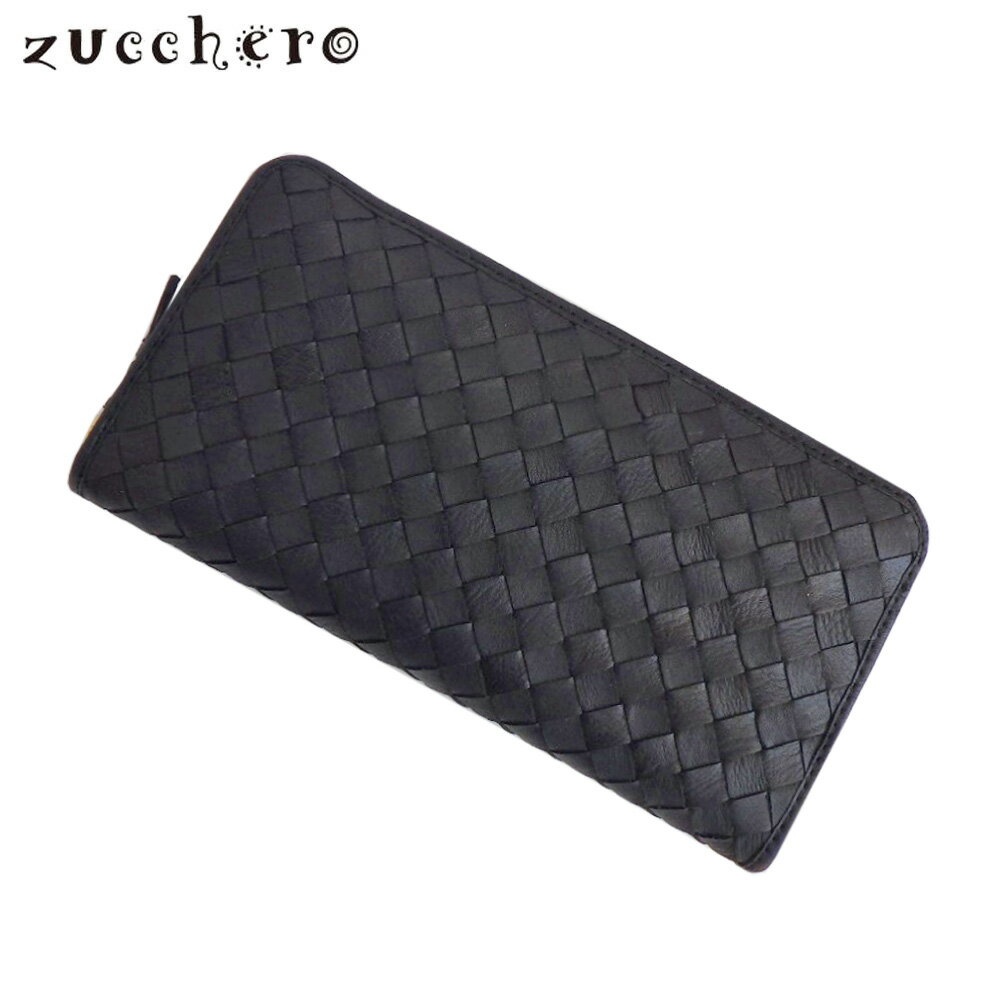 樂天商城 - Zucchero ズッケロ メッシュ ラウンドファスナー長財布(小銭入れあり) 牛革(カウレザー) 40135TR ブラック