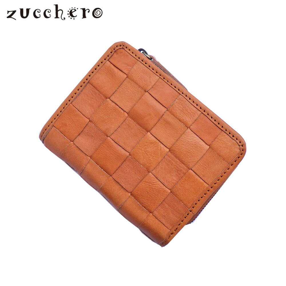 Zucchero ズッケロ メッシュ 二つ折り財布(小銭入れあり) 牛革(カウレザー) 48705