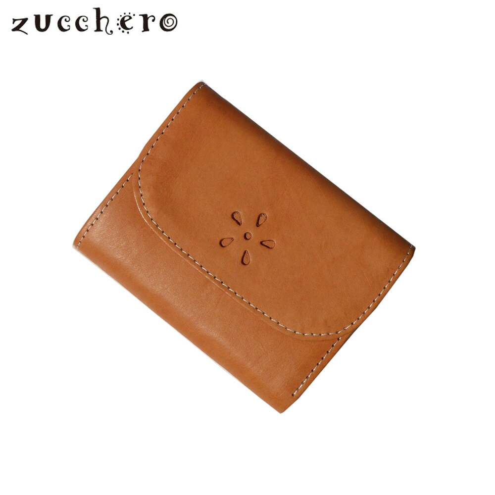 樂天商城 - Zucchero ズッケロ メッシュ カブセ 二つ折り財布(小銭入れあり) 牛革(カウレザー) 49963　可愛い財布