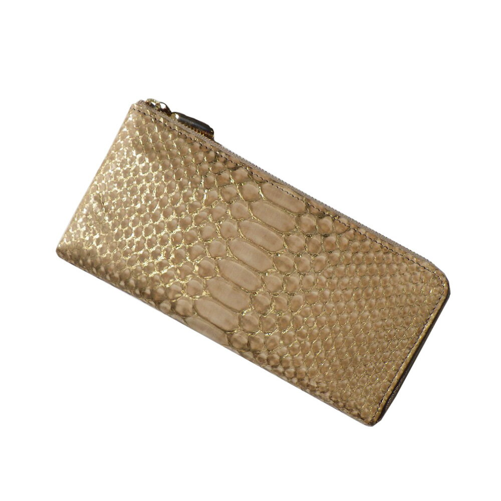 FU-SI FERNALLE フーシ フェルナーレ シルキーパイソン ヘビ L字ファスナー長財布 65515