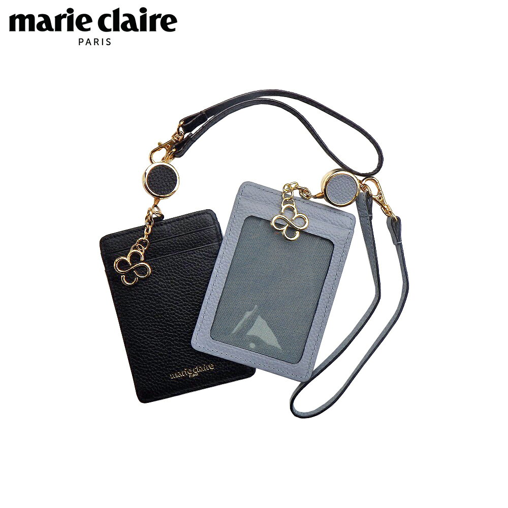 樂天商城 - marie claire マリクレール 88651 牛革(シュリンク型押し加工) リール付きパスケース
